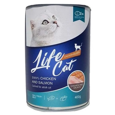 Makanan Kucing Basah Life Cat Kaleng 400Gr Free Vitamin Wet Food Kitten &amp; Adult