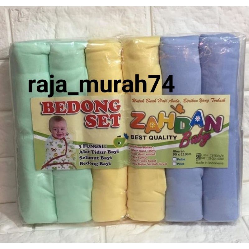 bedong zahdan polos DN isi 6 pcs