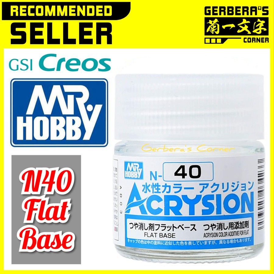 

N40 Flat Base Acrysion Water Based Acrylic Paint Mr Hobby Original