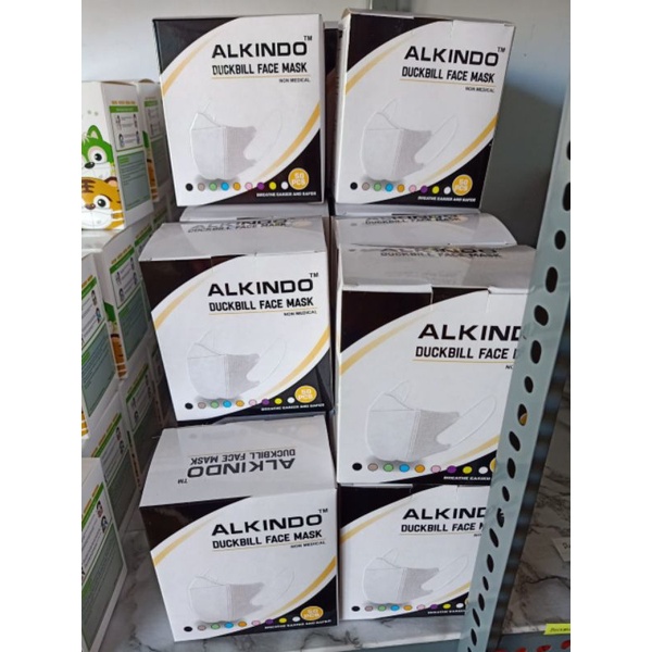 Alkindo Duckbill Face Mask 1 BOX 50 PCS HITAM DAN PUTIH