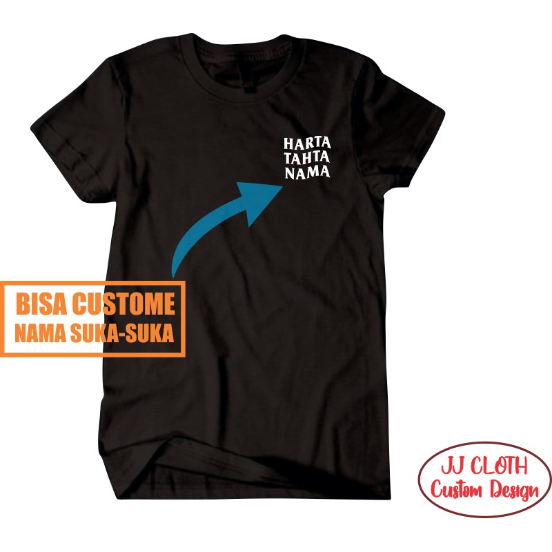 TSHIRT BAJU KAOS DISTRO PRIA WANITA HITS HARTA TAHTA NAMA TSHIRT BAJU KAOS DISTRO PRIA WANITA HITS HARTA TAHTA NAMA