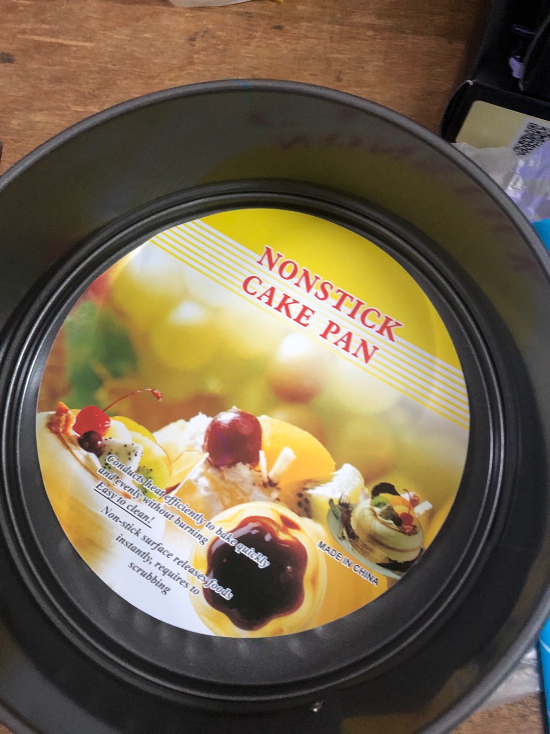 Mic 7 / 8 Logam Bulat Non-stick Kue Berbentuk Kue Alat Memanggang Nampan Timah