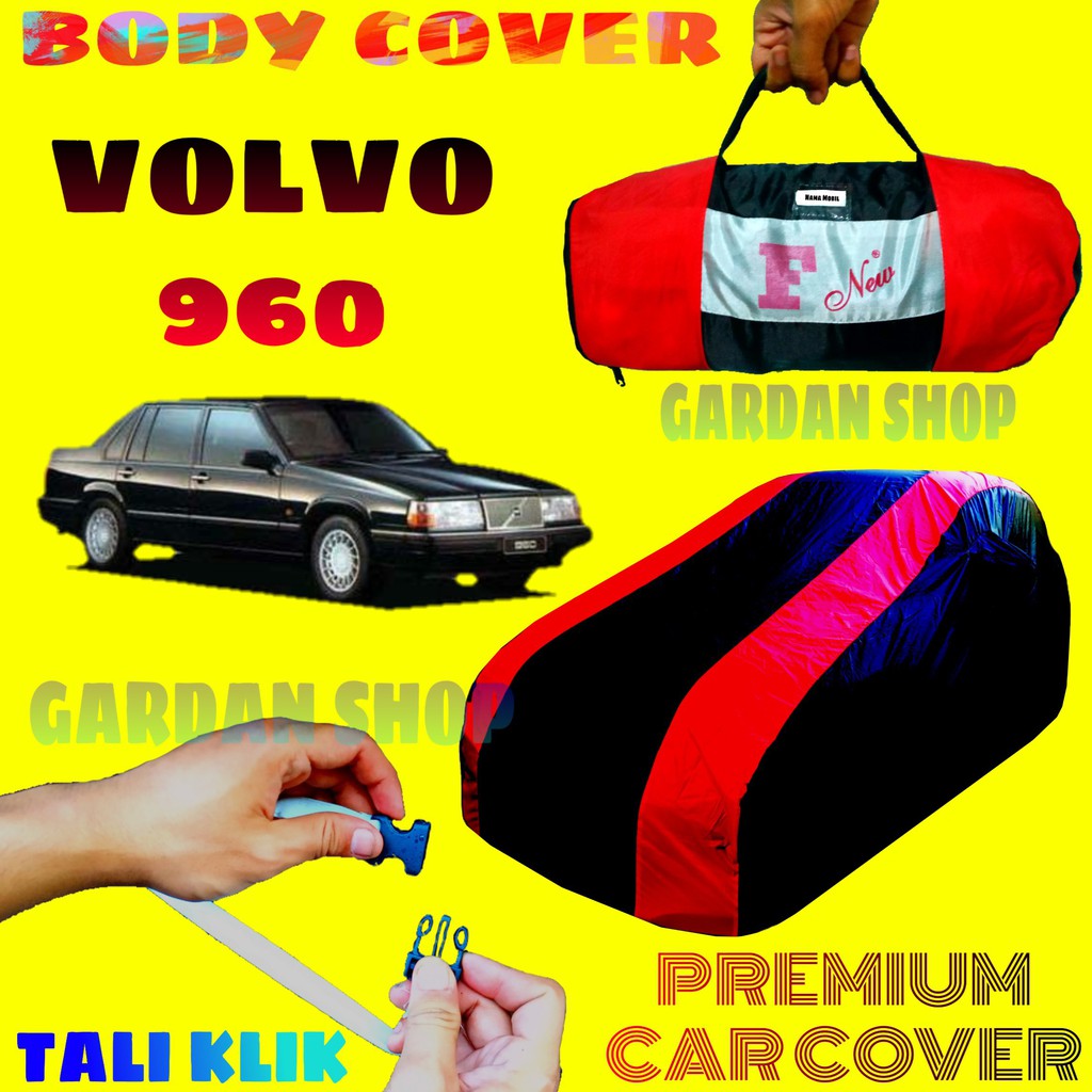 Body Cover VOLVO 960 Sarung MERAH Penutup Pelindung Bodi Mobil Volvo Sedan 960 Waterproof PREMIUM