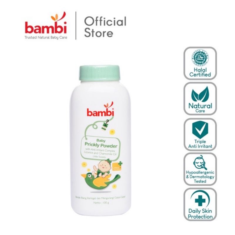 Bambi Baby Prickly Heat Powder Bedak Bayi 100 gr