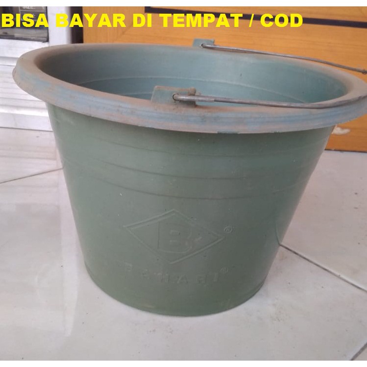 EMBER PLASTIK WARNA HIJAU BAHARI / EMBER COR ANTI PECAH/ EMBER BANGUNAN SEDANG