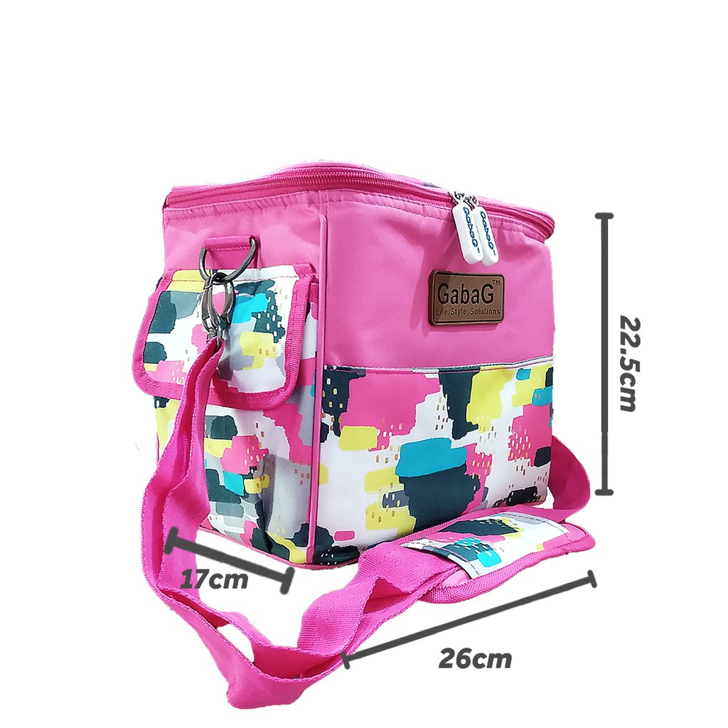 GABAG - Cooler Bag - Thermal Bag FOREST - PINK CAMO / Tas Penyimpanan Pendingin Botol Susu ASI