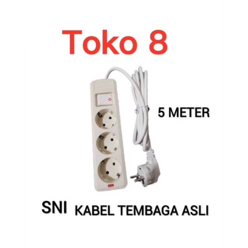 READY STOCK STOPKONTAK ARDE 3LB 4LB 5LB KABEL 5M TERMINAL KUNINGAN SNI DISKON