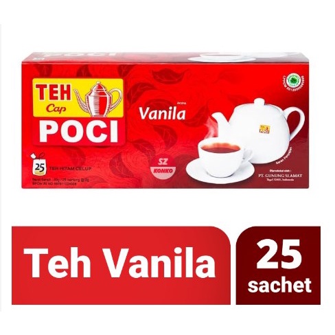 Teh Poci Celup Rasa Vanilla 25 tea bag/kotak (5 kotak X 25 tea bags)