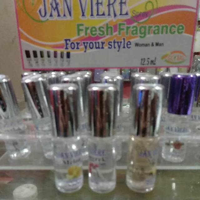 Jan viere prime spray fresh fragrance for your style woman & man 12,5 Mill minyak wangi non alkohol