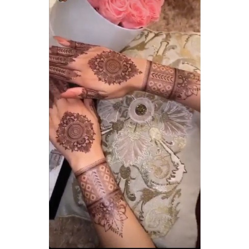 LEDSMEHNDI PREMIUM TURKEY TATTO HENNA INSTAN KANAN KIRI/SEPASANG