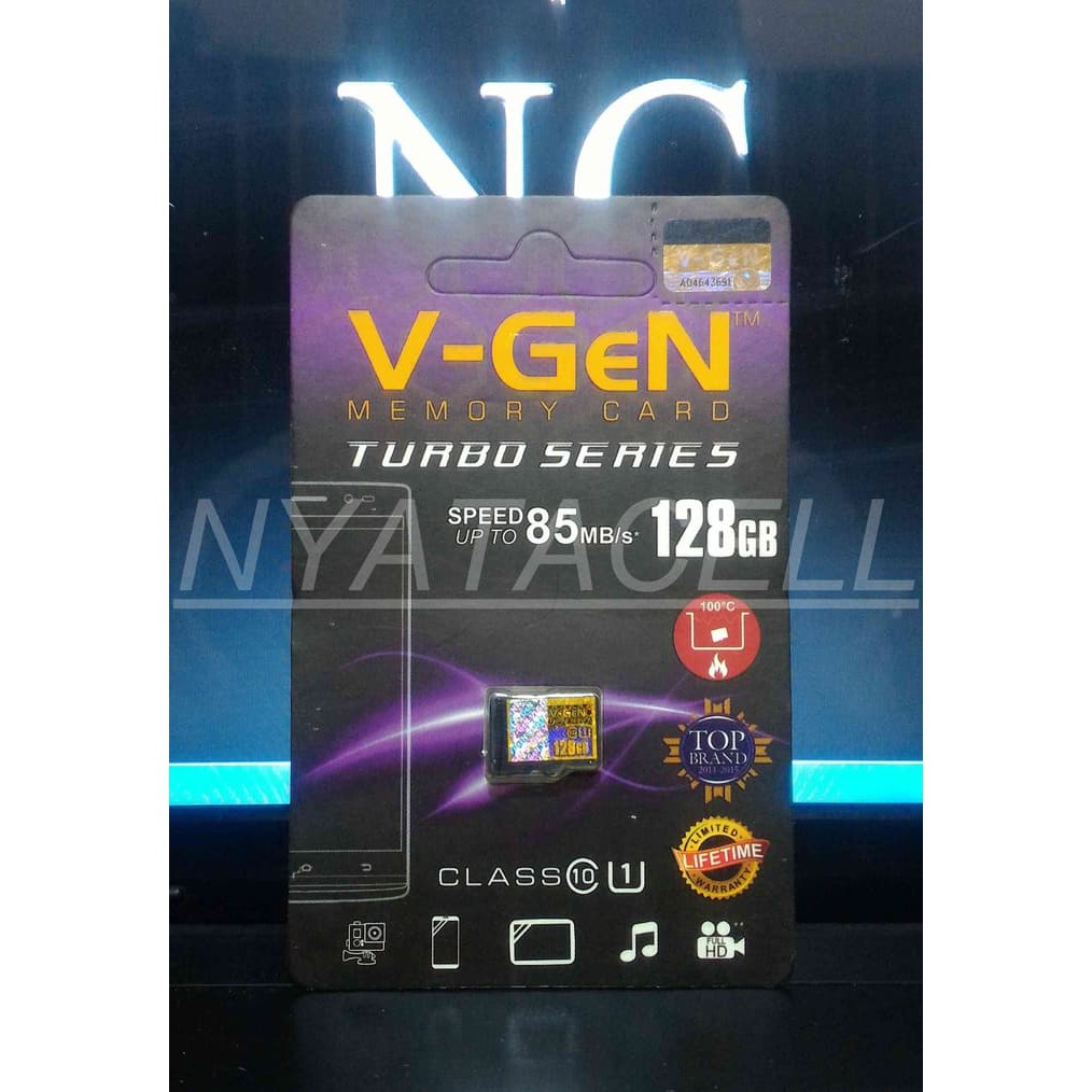 Memory Vgen 128GB Class 10 NA (Micro SD HC/Card/Memori/Kelas 10/128 GB termurah