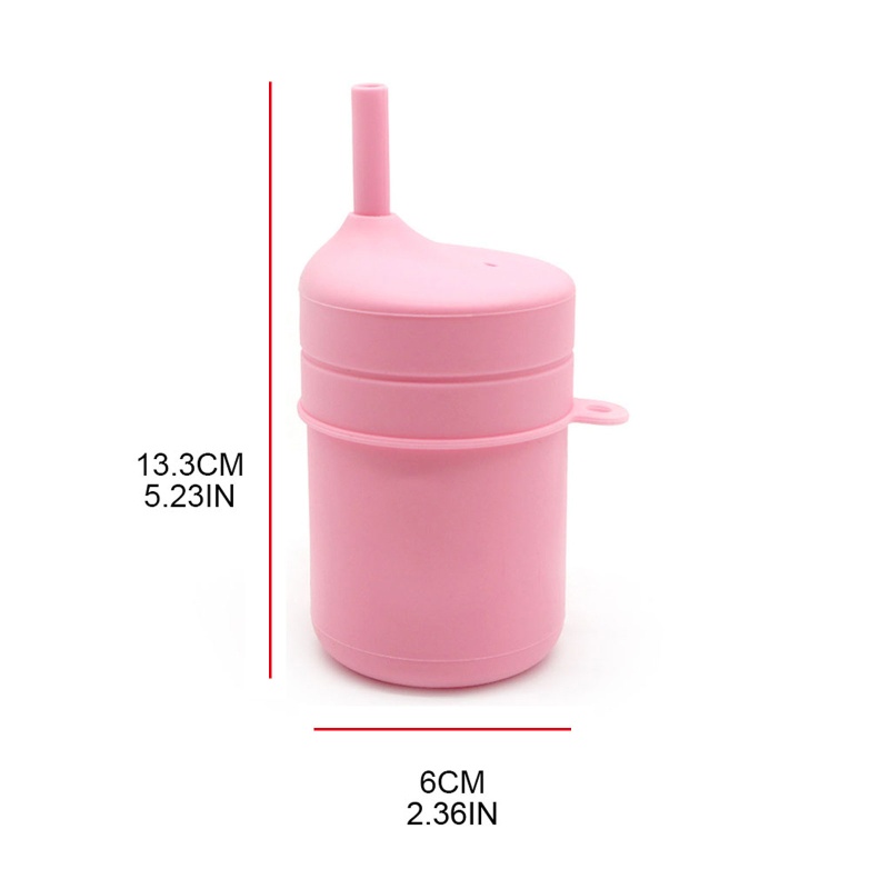 Mary Botol Minum Sippy Cup Dengan Sedotan Bahan Silikon Untuk Bayi / Balita