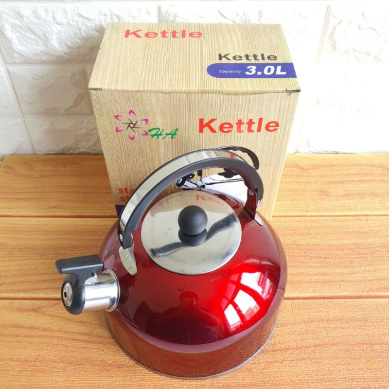 Teko Siul 3 Liter / Teko Peluit / Kettle 3L Warna / Teko Bunyi Murah / Teko Pemanas Air