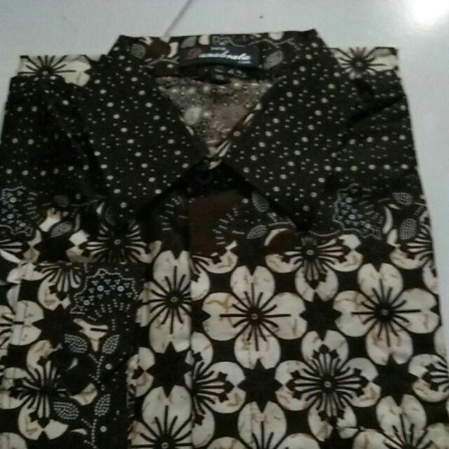 Kemeja Batik Lengan Panjang Danabrata Motif Kembang Melati Kode 044 Lengan Panjang M L Xl Reguler