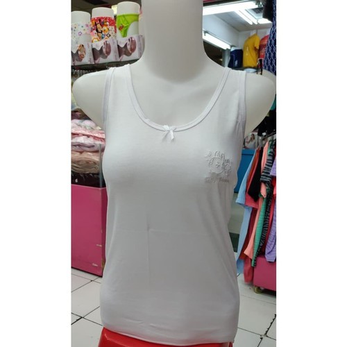 Singlet Wanita NATHALIE | Pakaian Dalam Perempuan Dewasa Tangtop Kaos Sguna - Ecer Satuan Vanella Cewe Cewek ABG Remaja SD SMP SMA BB Katun Polos Logo Bordir natali