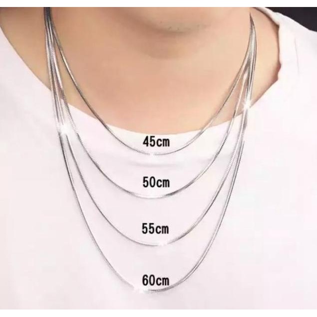 ◄ KALUNG TITANIUM PRIA WARNA EMAS GOLD MODEL ULAR PIPIH - Emas Titanium, 60 CM ➹