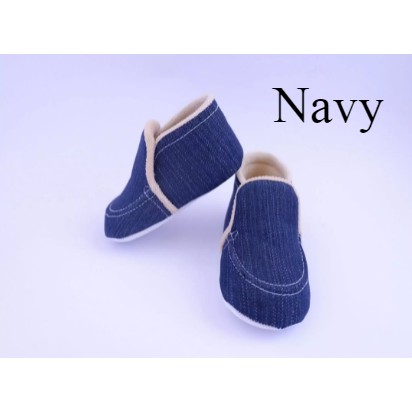 Sepatu Bayi laki laki 0_6 Bulan Hingga 12 bulan warna Navy Sepatu Anak Laki laki Slip On Usia sampai