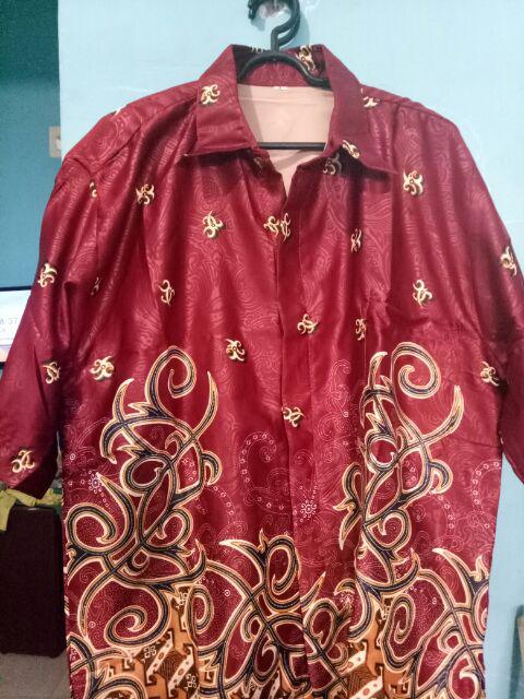 Syafin - Promo Semi Sutera Batik Couple Gamis Sutera Premium Original Solo Dolby Embos Seragaman