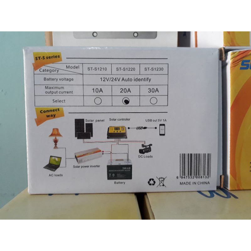 control panel intelligent solar charge controller 20a