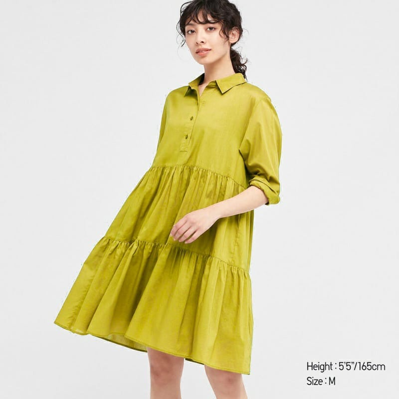 Uniqlo Tiered Shirt Tunic Dress