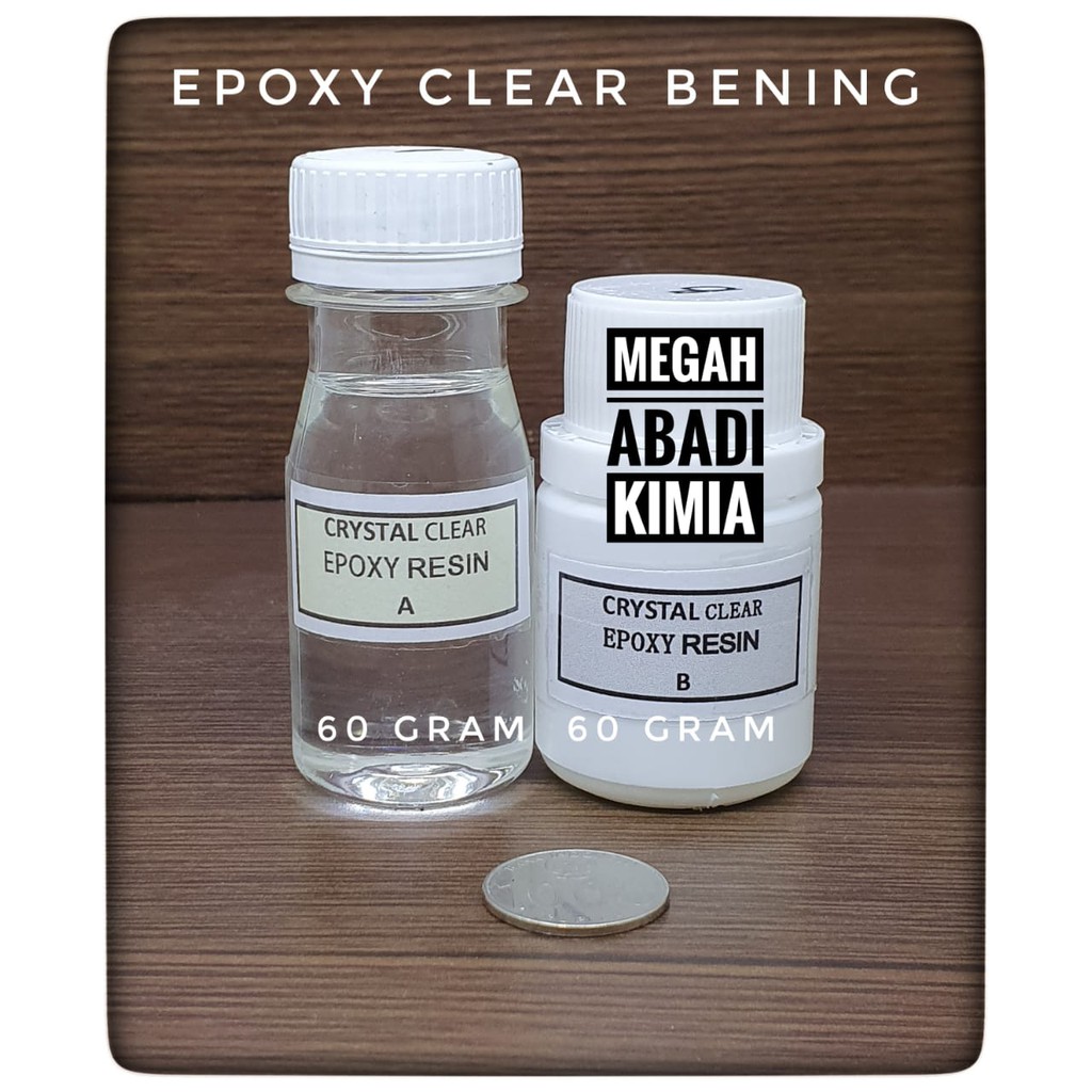 Epoxy Resin Bening Clear 60 Gram + Hardener 60 Gram