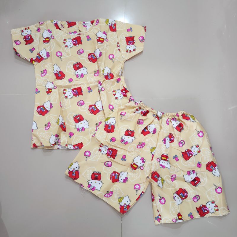 Setelan Anak 3 4 5 6 7 8 9 10 tahun motif kartun karakter lucu baju anak cewek harian santai ( setelan cartoona ) Fatonah Shop