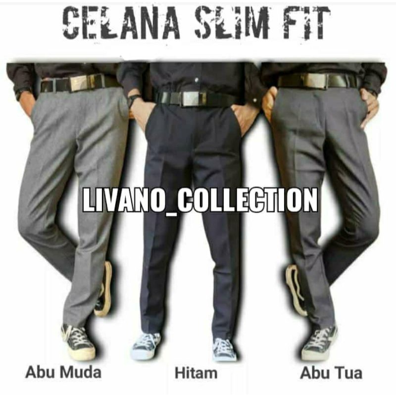 CELANA KERJA | KANTOR | PANJANG | FORMAL | BAHAN | PRIA SLIMFIT