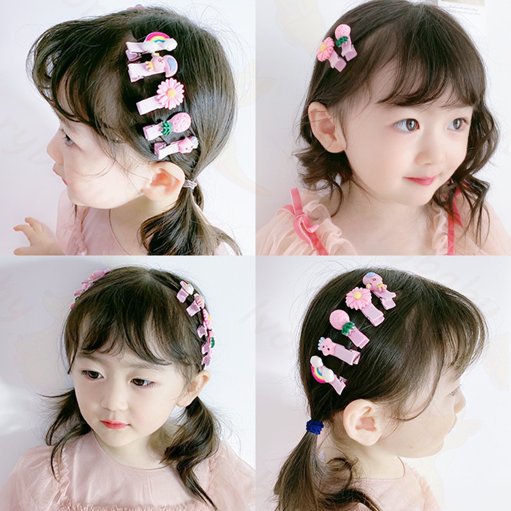 Ivorybaby Jepit rambut anak tidak menyakiti rambut 10pcs jepit rambut anak korea