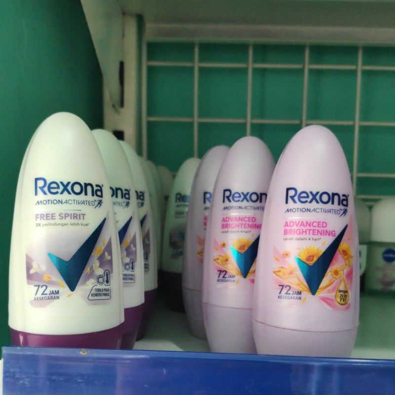 Rexona deodoran roll on 45 ml Deo lotion ketiak spirit Cewek Advanced Brightening dream White reksona Cowok Ice cool Men sport Pria Invisible dry Man adventure