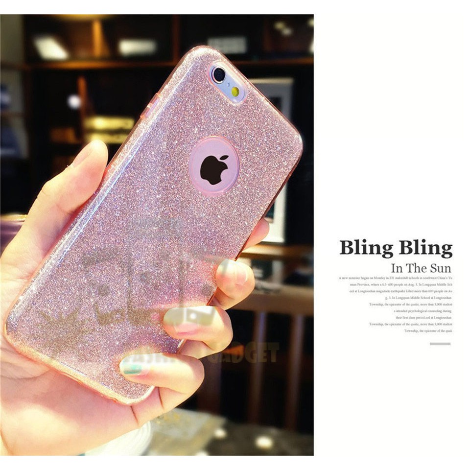 (Warna Acak Pink / Red) Silikon Motorola Moto G5S+ / Oppo A37 / Oppo F5 / Nokia 5 / Vivo V5 Plus / X9 / Vivo V7 / V7 Youth / Y75 / Vivo V7 Plus V7+/ Xiaomi Redmi Note 4/Note 4xCase Sparkling Glitter Soft Case Jelly Silicone Casing Kesing Kasing Sarung Hp