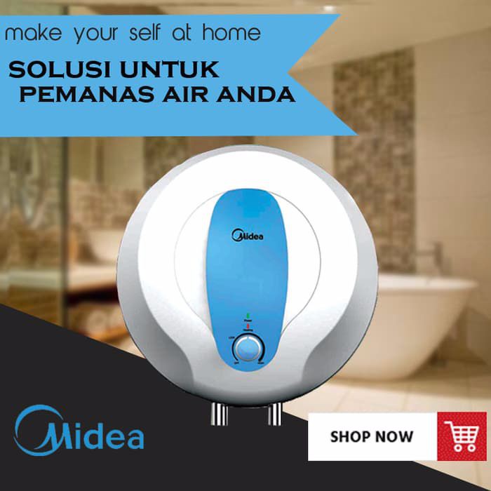 Water Heater Listrik Midea D10-02YA2 Pemanas Air Kapasitas 10 Liter