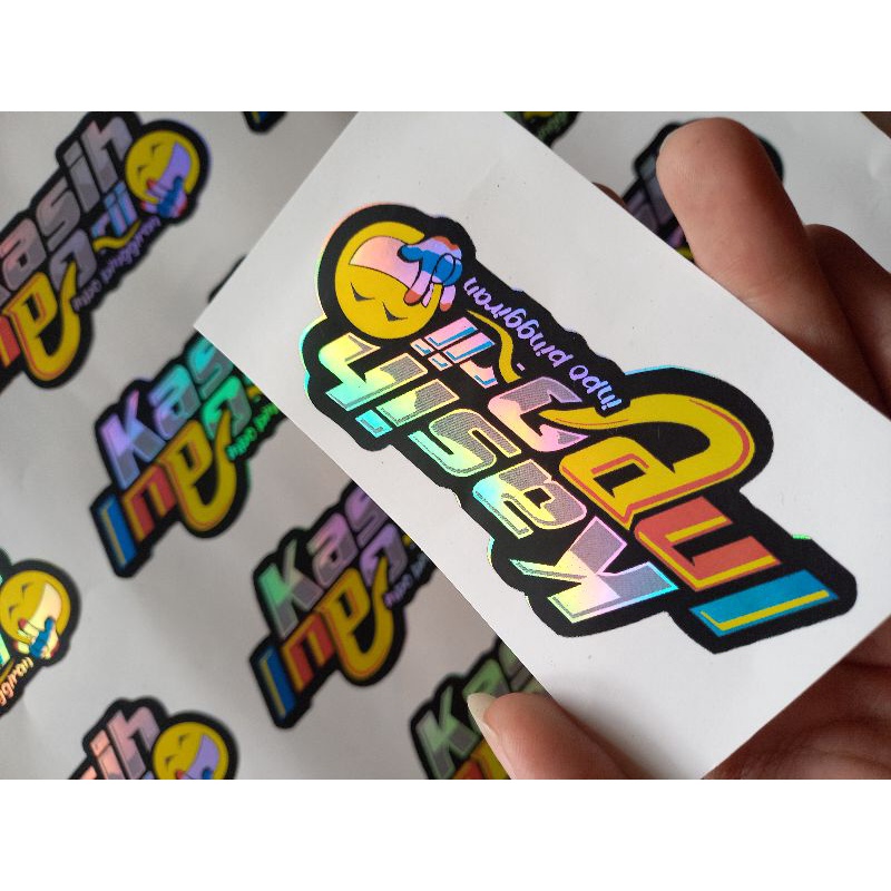 

stiker hologram pelangi # kasih inpori #