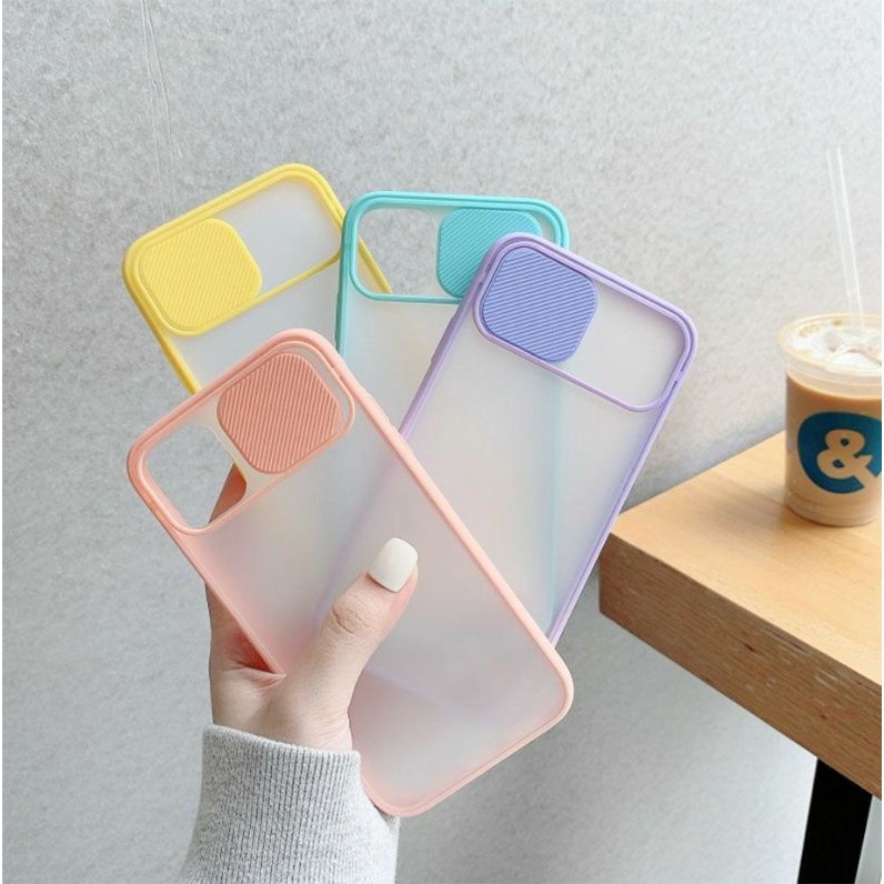 Case Transparan Dengan Penutup Kamera Samsung A02S/Oppo 52/Oppo A54/ Vivo Y51 2020