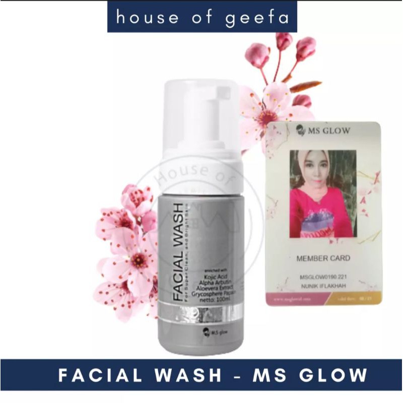 Facial Wash Whitening MS Glow - Sabun Cuci Muka MS Glow - Face Wash - House of Geefa