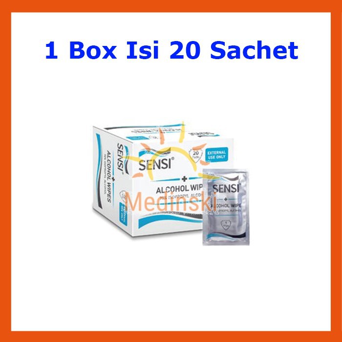 Sensi Alcohol Wipes Tisu Basah Alkohol Tissue Wipe Desinfektan