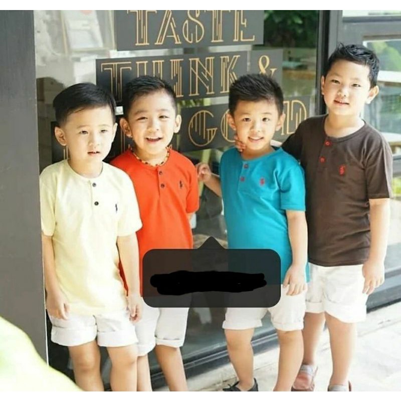 Baju anak laki laki Kaos polo anak 4-6 tahun/kaos anak laki laki/kaos polo lengan pendek anak laki laki