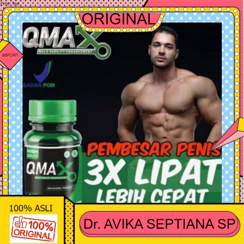 100% ASLI QMAX Original Asli herbal alami obat kuat pembesar penis permanen Alat Vital Mr P Pria oke