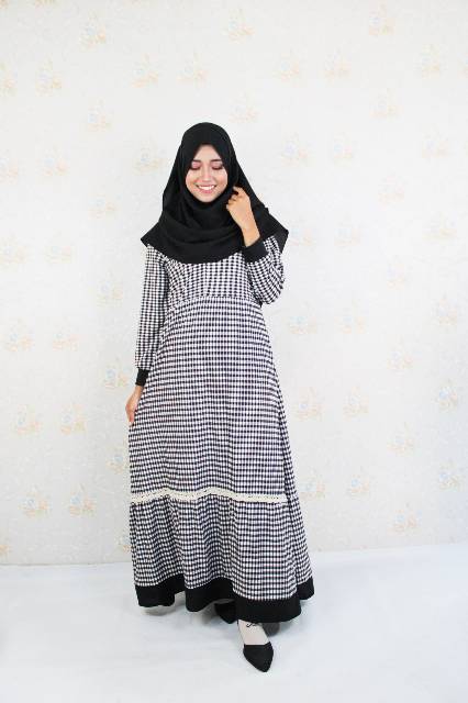 Gamis onde misbee motif kotak