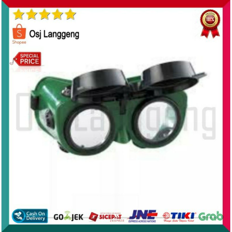 BISA COD |  Kacamata Safety Glaess Welding Goggle Blue Eagle GW250 (KACAMATA LAS)