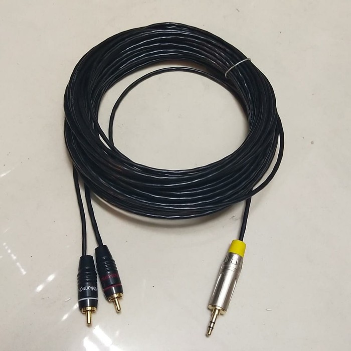 KABEL AUDIO 2RCA NAKAMICHI TO MINI STEREO PANJANG 15M ORIGINAL