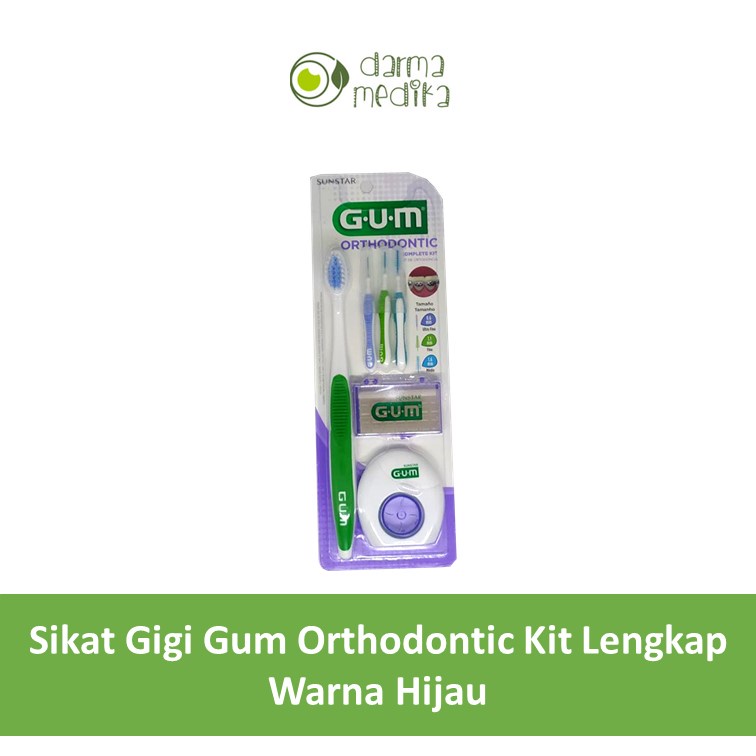 Sikat gigi GUM Ortho orthodontic Kit lengkap untuk pasien Behel Kawat Gigi