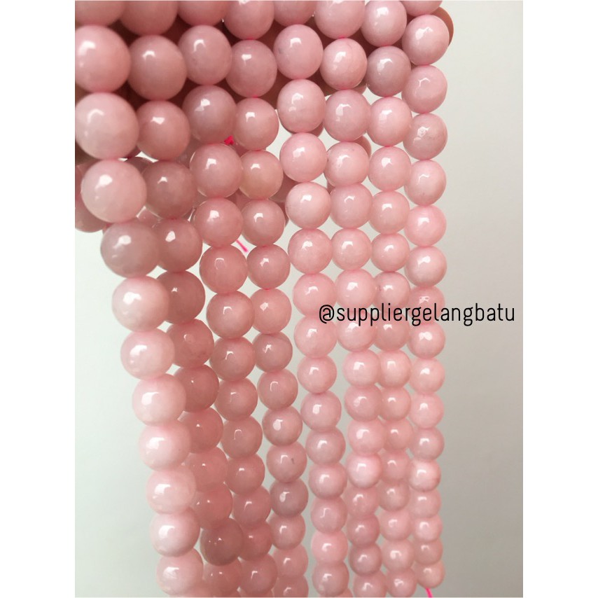 rare kristal rose quartz susu FACETED 10mm bahan cutting gelang kalung aksesoris fesyen fashion