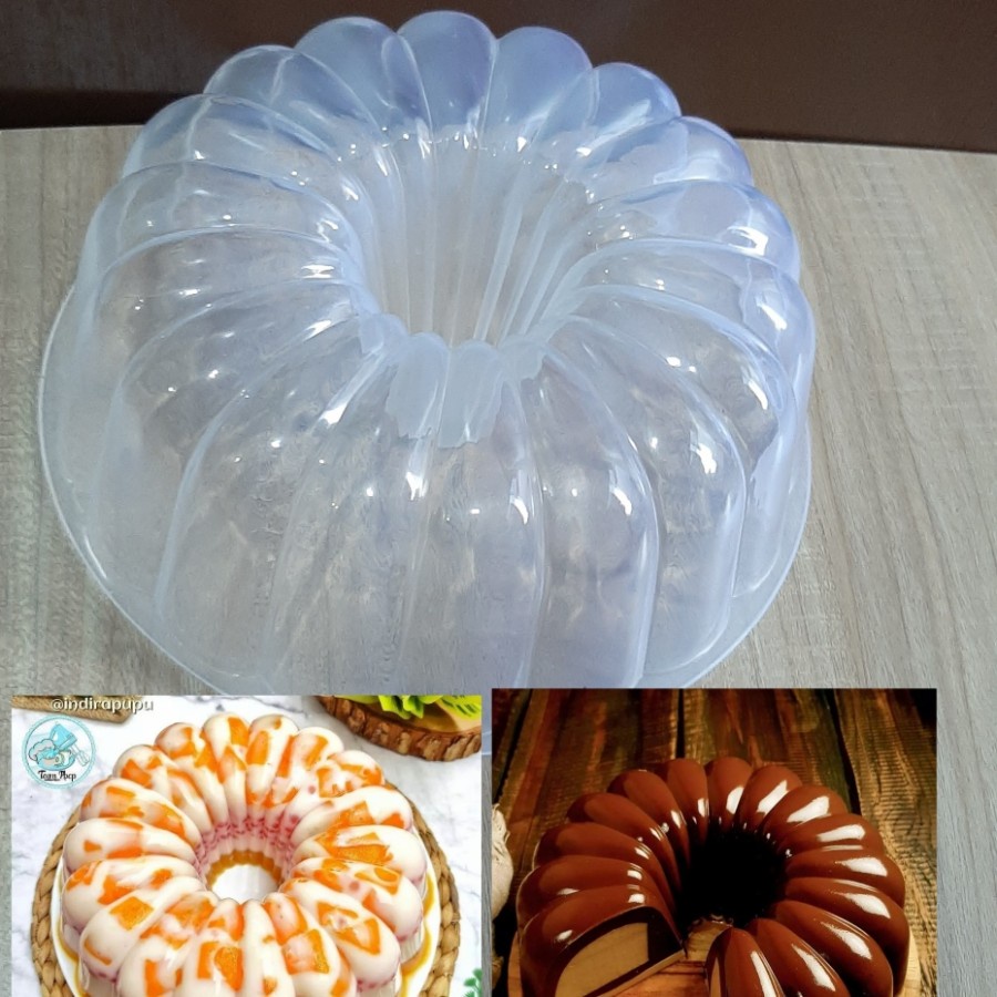 Cetakan Puding Plastik Loyang Agar Puding Polkadot Garis Besar