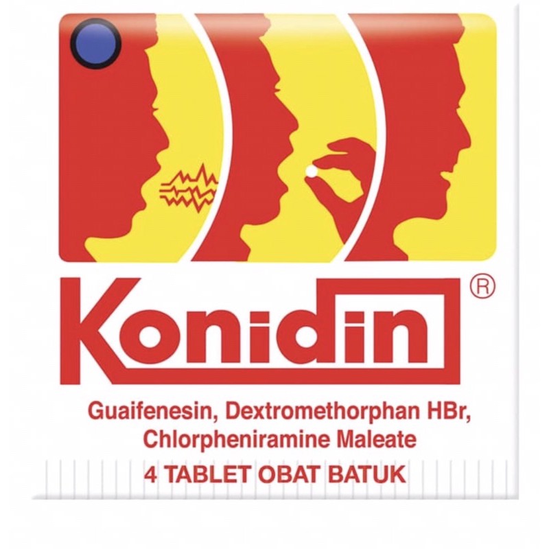 Konidin strip 4 tablet ( obat batuk kering &amp; berdahak dewasa )