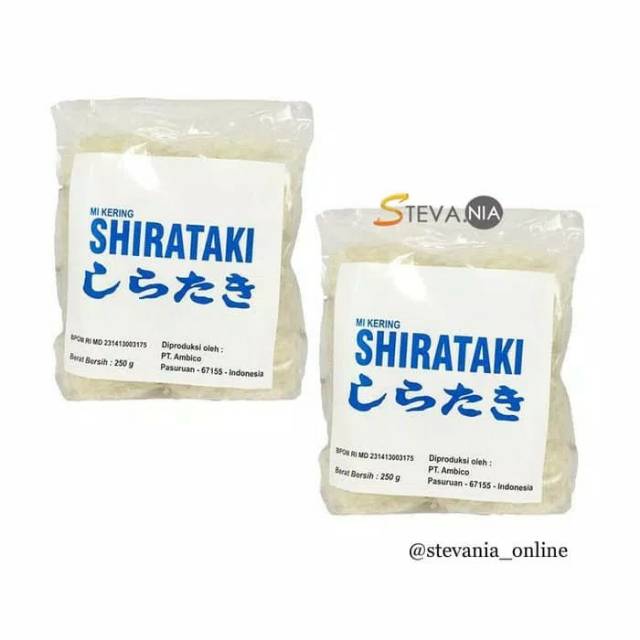 

SHIRATAKI DRY NOODLE (MIE KERING) 250GR