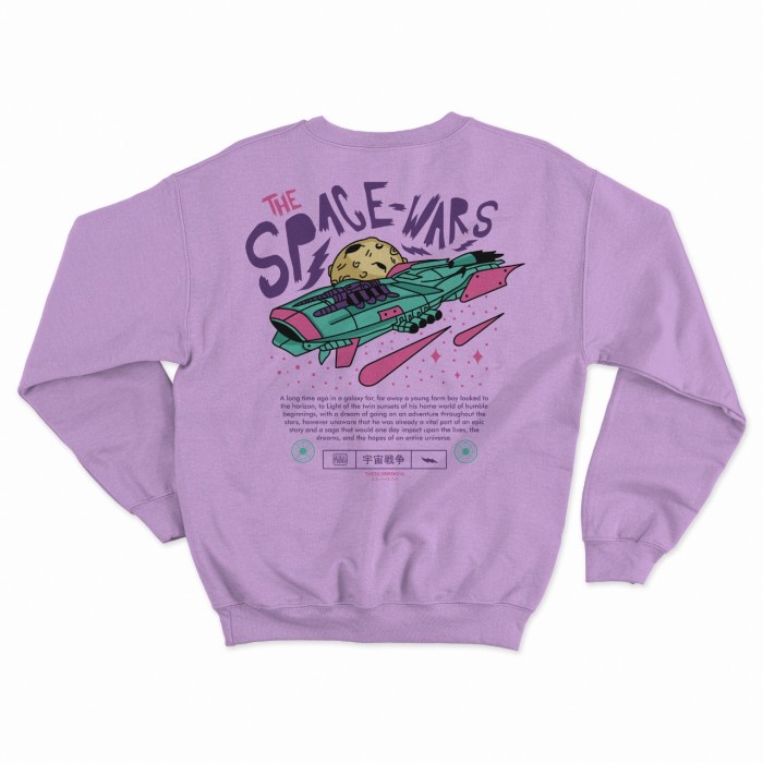 jaket wanita Space Wars Lilac Sweater - S terbaru import jeans bestseller korea original parka hoodi