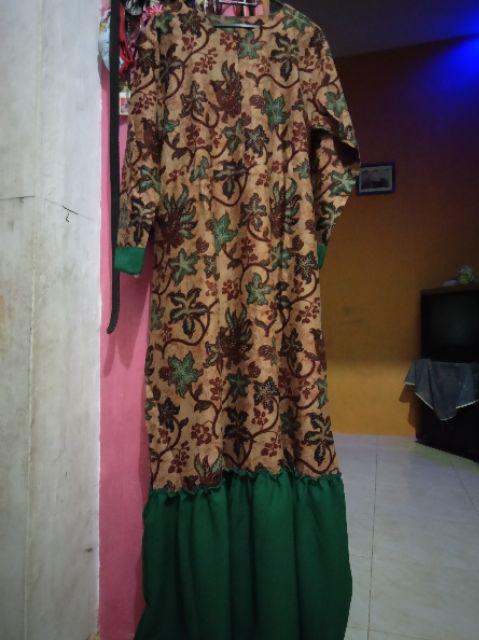 Cople Pria Wanita Gamis Batik Meisya Style // Batik Rampel // 2762 // Tunggal Terbaru
