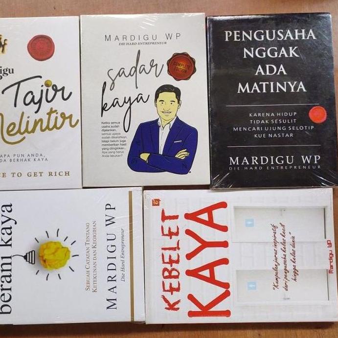 [KODE PRODUK YPVZJ3596] PAKET 5 BUKU SADAR KAYA BERANI KAYA PENGUSAHA GAK ADA MATINYA KEBELET KAYA M
