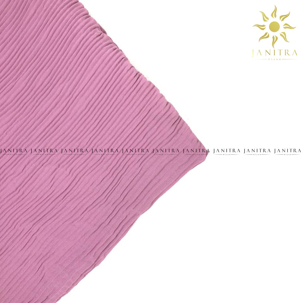 Jilbab Bergo Plisket Ceruty Babydoll | Kerudung Plisket | Bergo Maryam Plisket | Jilbab Instan-dusty purple