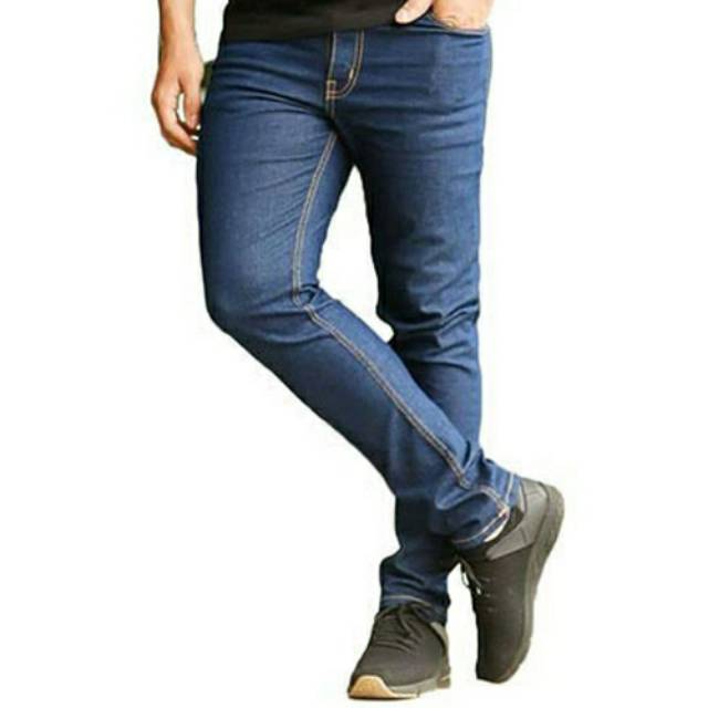 Celana panjang jeans pria jeans garment streeth melar